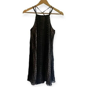 Aqua Black Lace Dress
